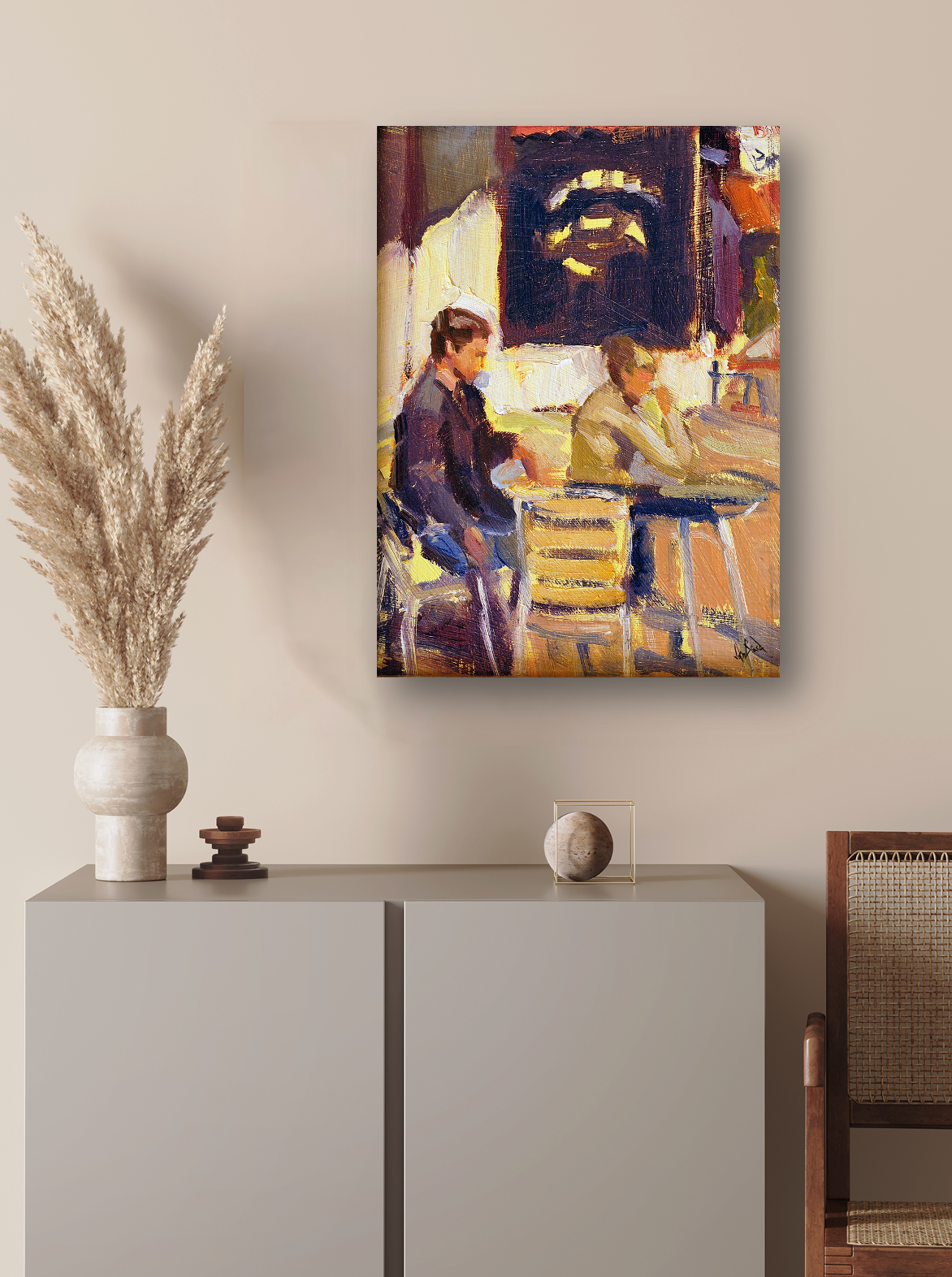 Coffee Break Artist Enhanced Canvas Print by John Beard Collection - product image 4 for Resin Society