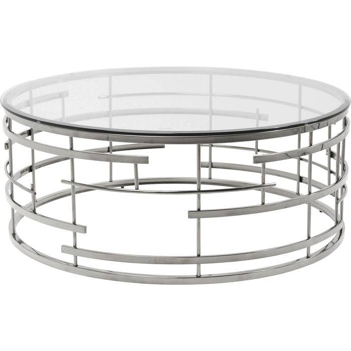 Coffee Table Jupiter Silver Ø100cm by DEKOR - main product image for Resin Society