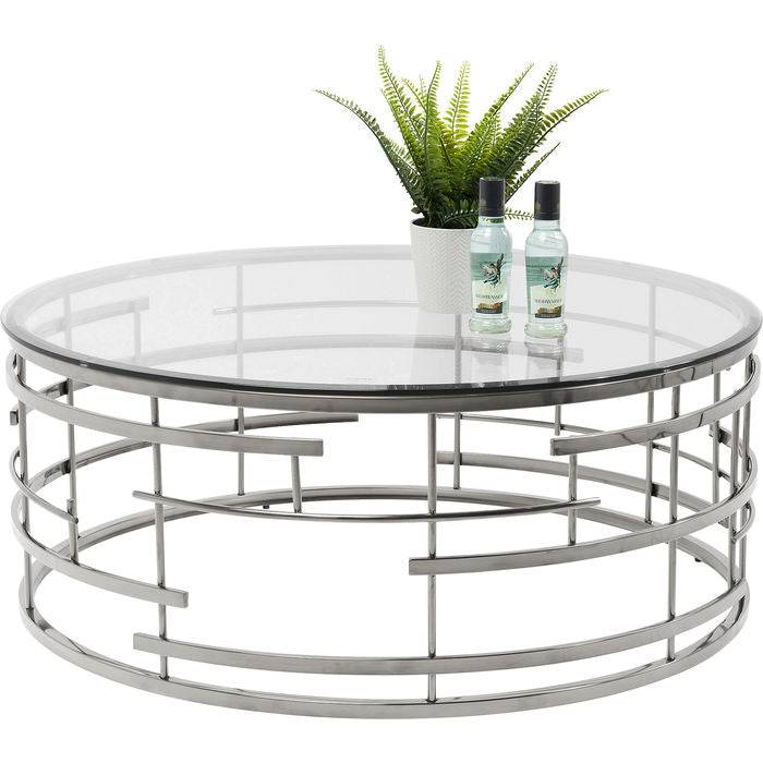 Coffee Table Jupiter Silver Ø100cm by DEKOR - product image 2 for Resin Society