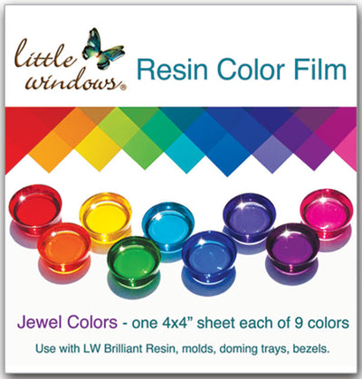 Resin Color Film - Jewel Colors - the easy, clean way to color resin by Little Windows Brilliant Resin and Supplies