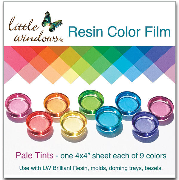 Resin Color Film - Pretty Pale Tints - the easy, clean way to color resin by Little Windows Brilliant Resin and Supplies