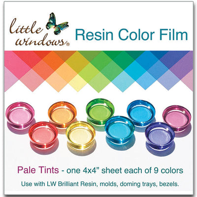 Resin Color Film - Pretty Pale Tints - the easy, clean way to color resin by Little Windows Brilliant Resin and