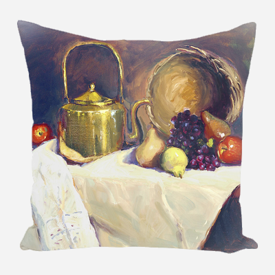 Copper Tea Pot Pillow by John Beard Collection - main product image for Resin Society
