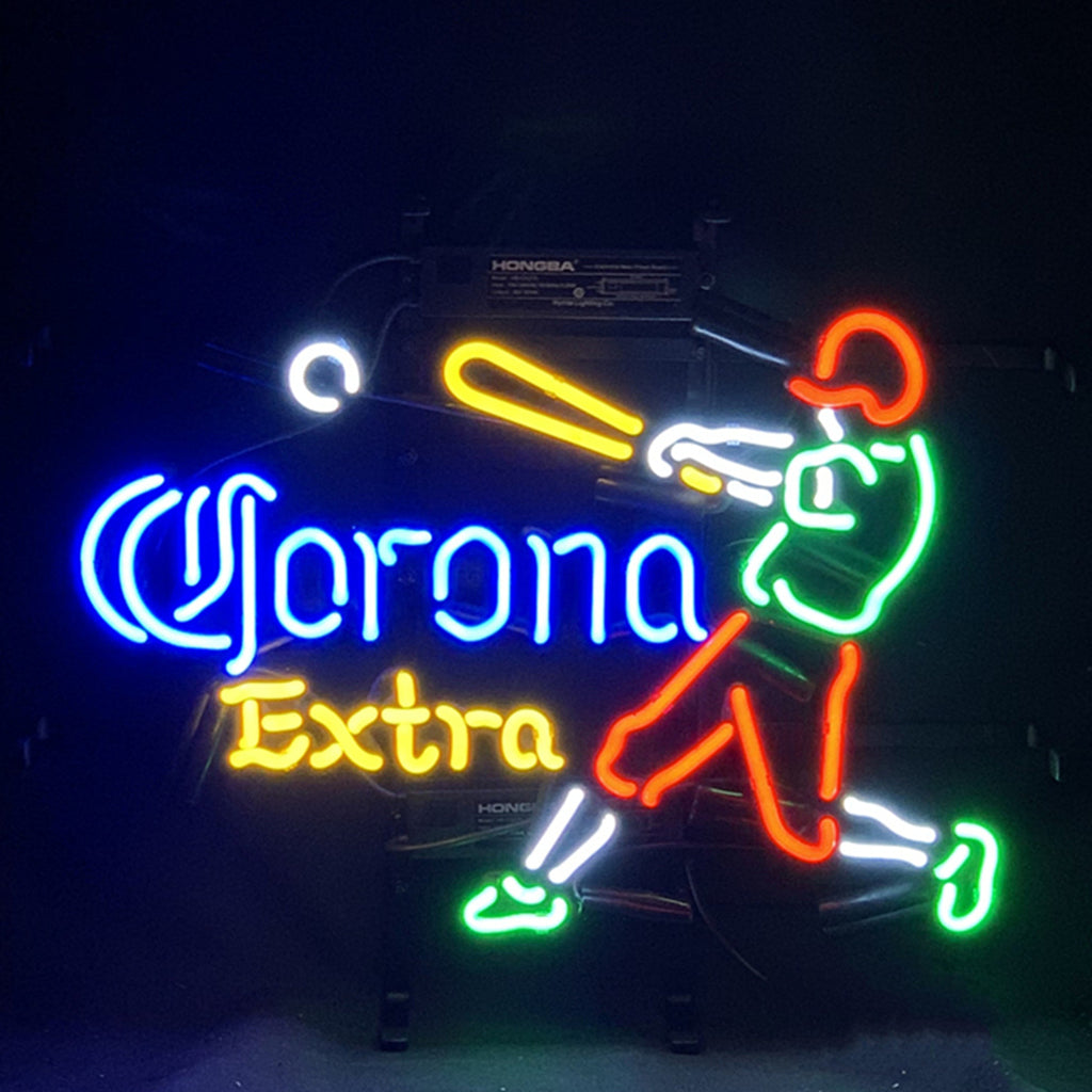 Corona Extra Baseball Player Neon Signs Light by Neon Signs Land - main product image for Resin Society