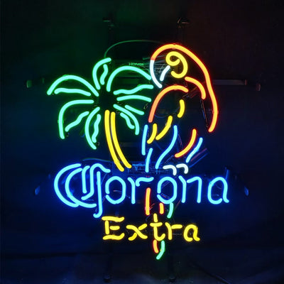 Palm Tree Parrot Corona Extra Neon Light Sign by Neon Signs Land - product image 2 for Resin Society