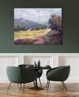 Cottages in the Valley Artist Enhanced Canvas Print by John Beard Collection - product image 3 for Resin Society