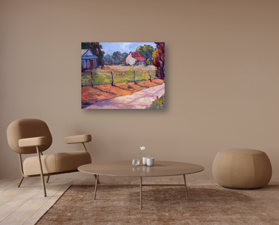 Country Lane Artist Enhanced Canvas Print by John Beard Collection - product image 3 for Resin Society