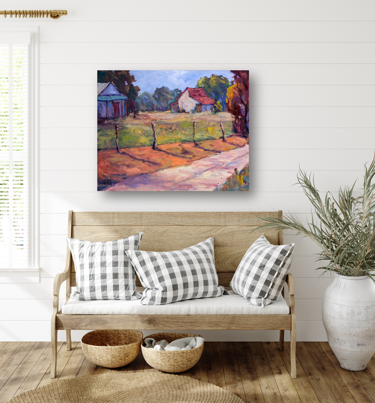 Country Lane Artist Enhanced Canvas Print by John Beard Collection - product image 4 for Resin Society