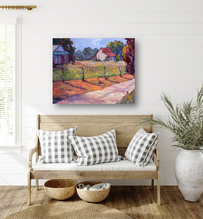 Country Lane Artist Enhanced Canvas Print by John Beard Collection - product image 4 for Resin Society