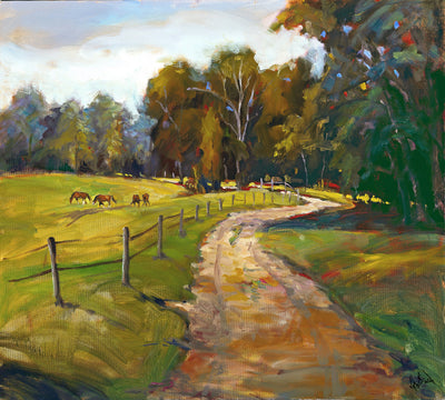Country Path with Horses by John Beard Collection - main product image for Resin Society