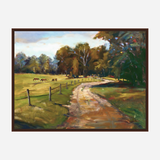 Country Path with Horses Artist Enhanced Canvas Print by John Beard Collection - product image 6 for Resin Society