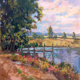 Country Pond Artist Canvas Enhanced Print by John Beard Collection - main product image for Resin Society