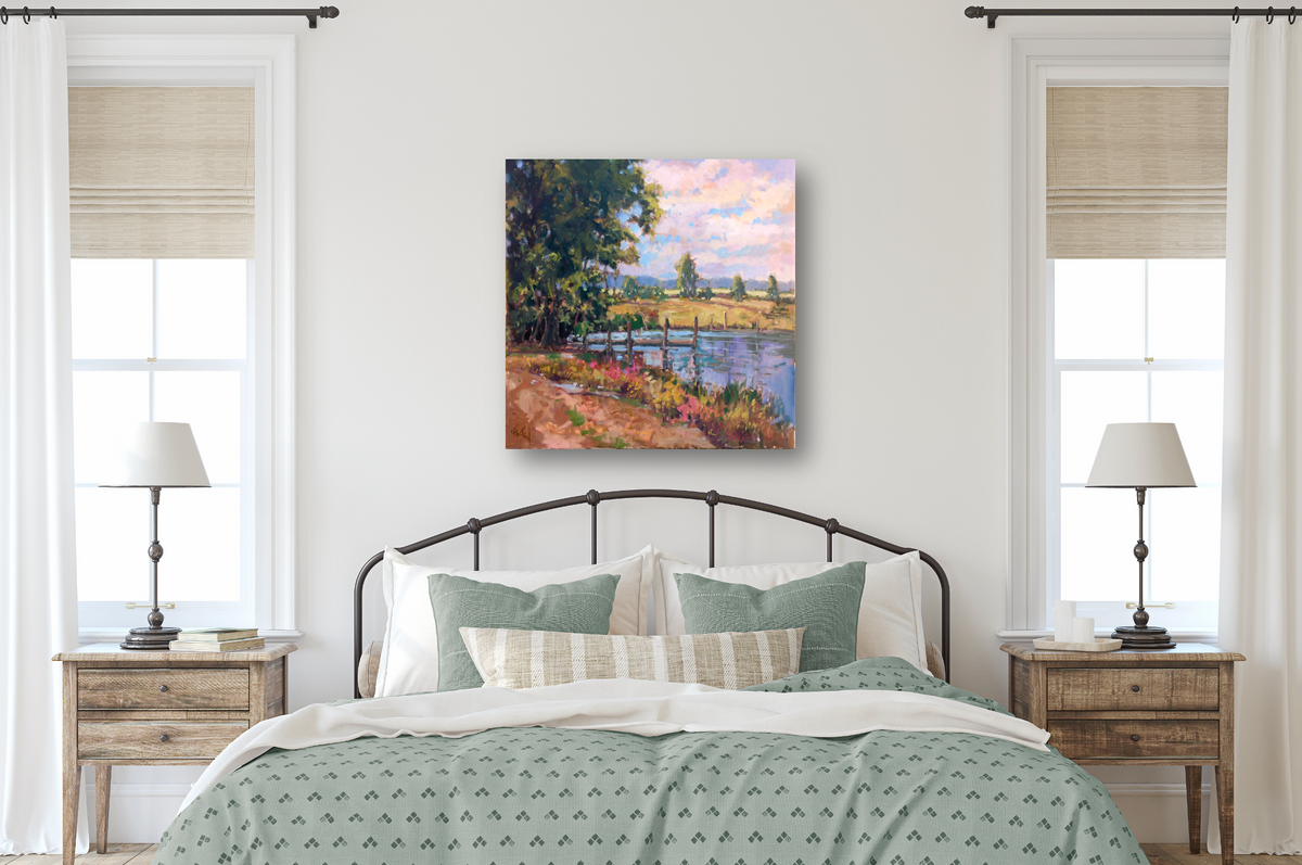 Country Pond Artist Canvas Enhanced Print by John Beard Collection - product image 2 for Resin Society