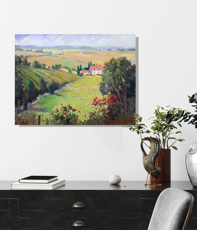 Countryside in France Artist Enhanced Canvas Print by John Beard Collection - product image 2 for Resin Society