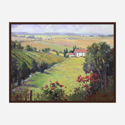 Countryside in France Artist Enhanced Canvas Print by John Beard Collection - product image 6 for Resin Society