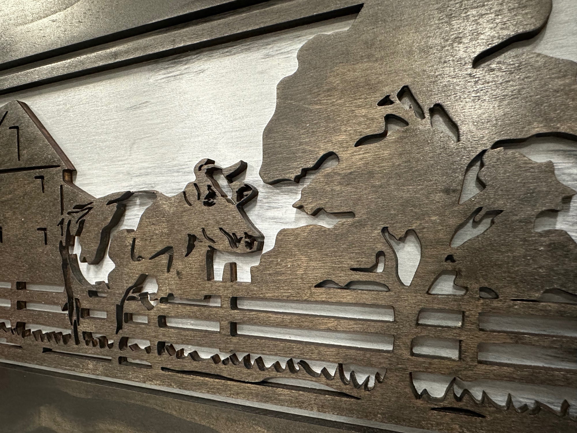 Decorative Cow Farm Wall-Mounted Secure Gun Cabinet by Bellewood Designs - product image 10 for Resin Society