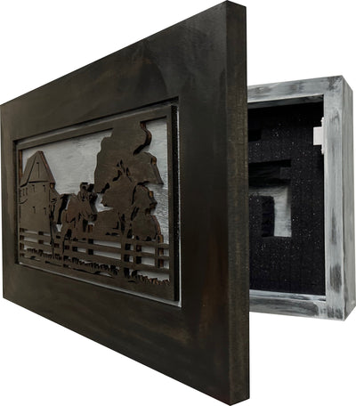 Decorative Cow Farm Wall-Mounted Secure Gun Cabinet by Bellewood Designs - product image 5 for Resin Society