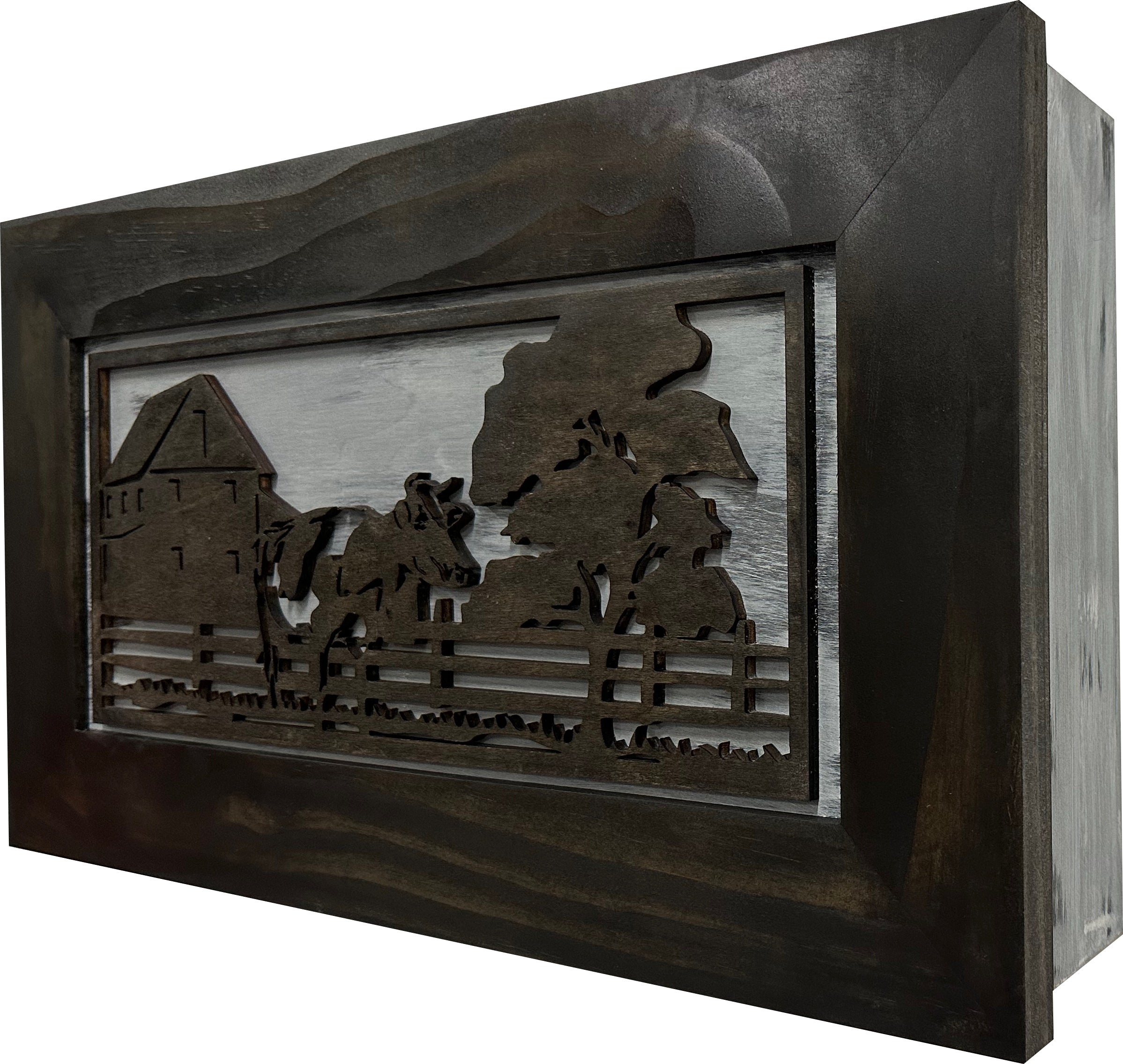 Decorative Cow Farm Wall-Mounted Secure Gun Cabinet by Bellewood Designs - product image 9 for Resin Society