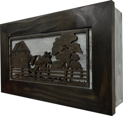 Decorative Cow Farm Wall-Mounted Secure Gun Cabinet by Bellewood Designs - product image 9 for Resin Society