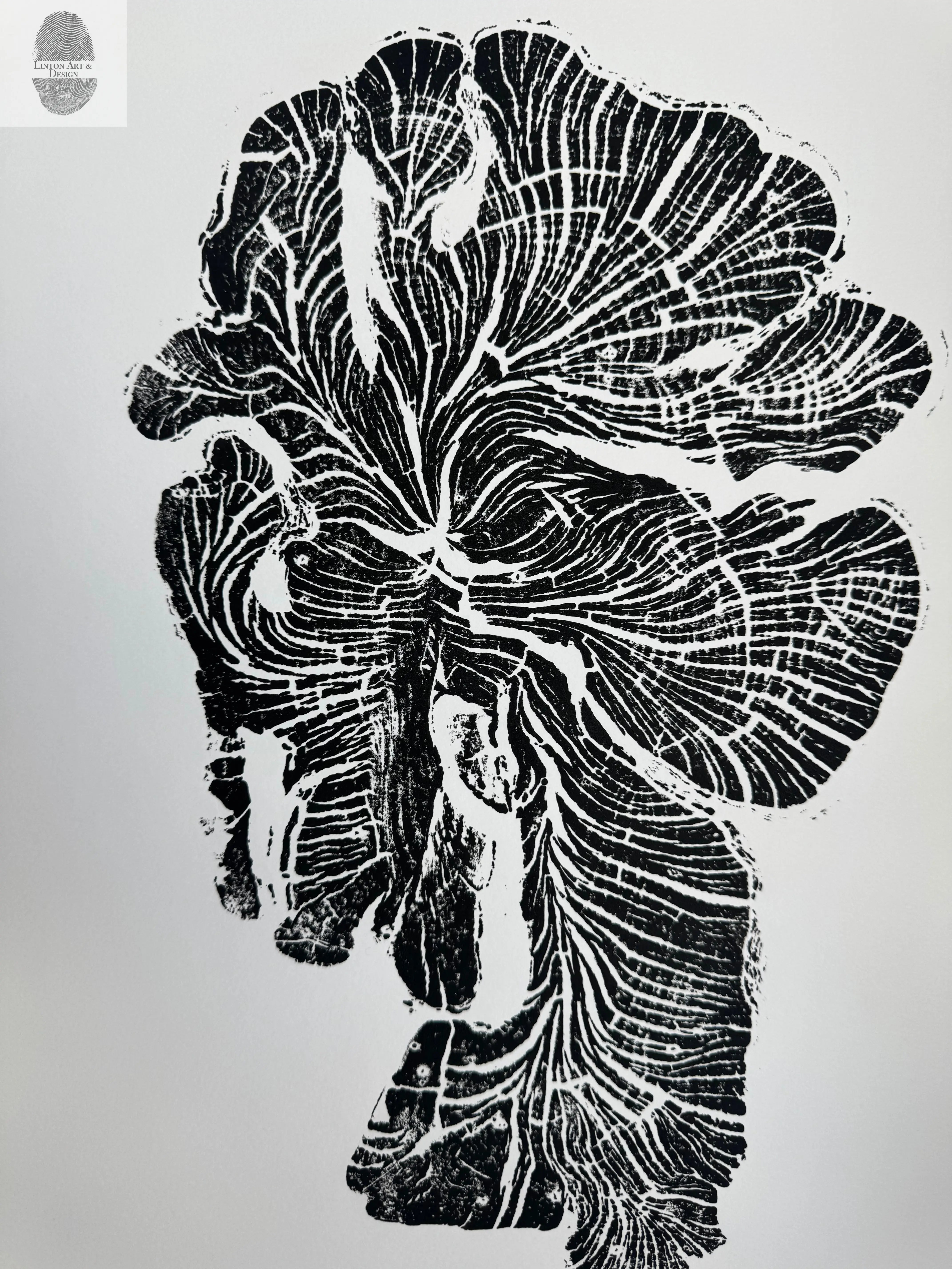 Crab Apple Tree Ring Wall Art – Millcreek UT – 18x24 Signed Original Woodcut