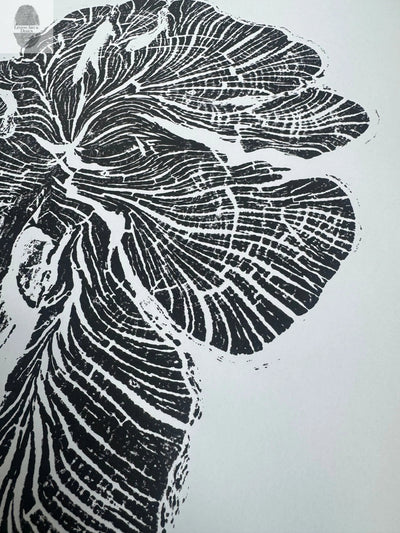 Crab Apple Tree Ring Wall Art – Millcreek UT – 18x24 Signed Original Woodcut