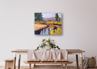 Creek Crossing Artist Enhanced Canvas Print by John Beard Collection - product image 2 for Resin Society
