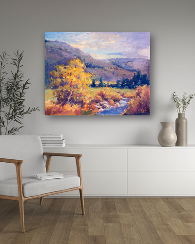 Creek in the Valley Artist Enhanced Canvas Print by John Beard Collection - product image 4 for Resin Society