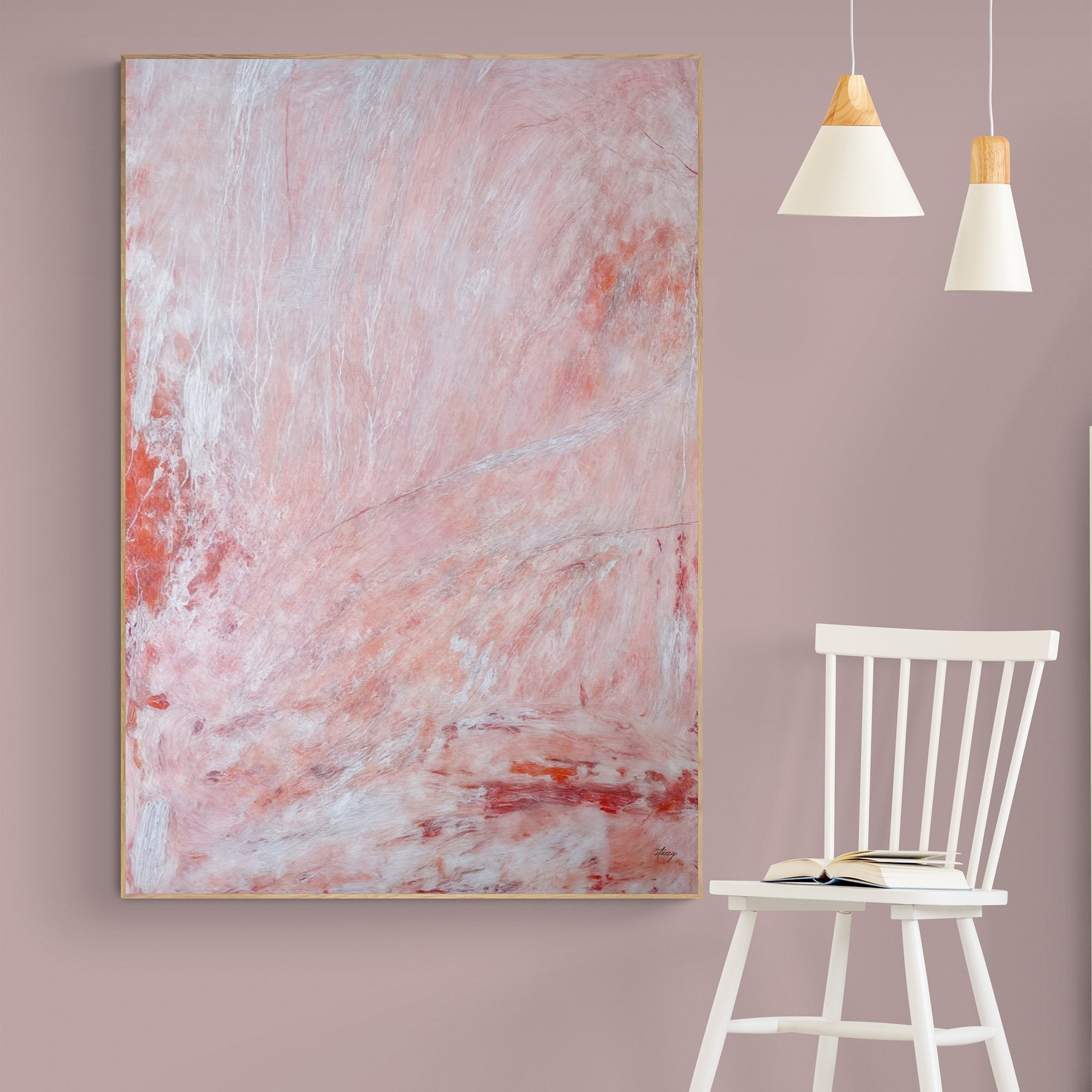 Canvas Print: "Crimson Veil" by Tailored Canvases - product image 2 for Resin Society