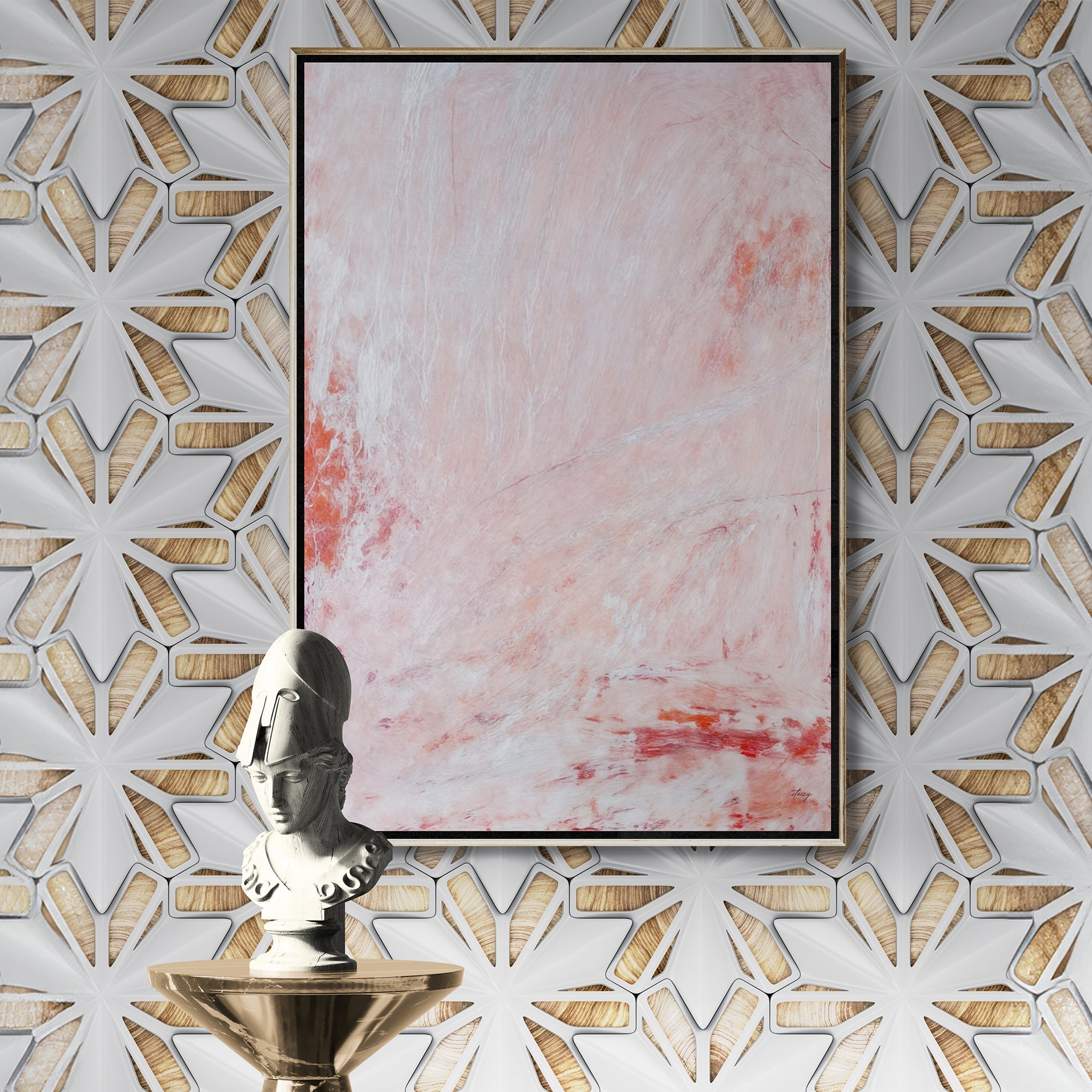 Canvas Print: "Crimson Veil" by Tailored Canvases - main product image for Resin Society