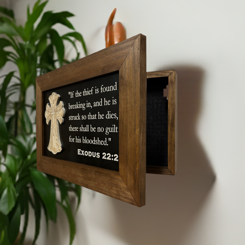 Decorative Gun Cabinet Wall-Mounted & Secure by Bellewood Designs - product image 2 for Resin Society