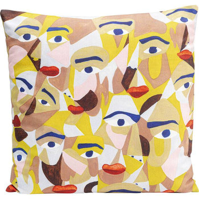 Cushion Artistic Faces 45x45cm