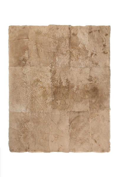 Long Hair - Beige Camel Sheepskin Rug by Homelosophy