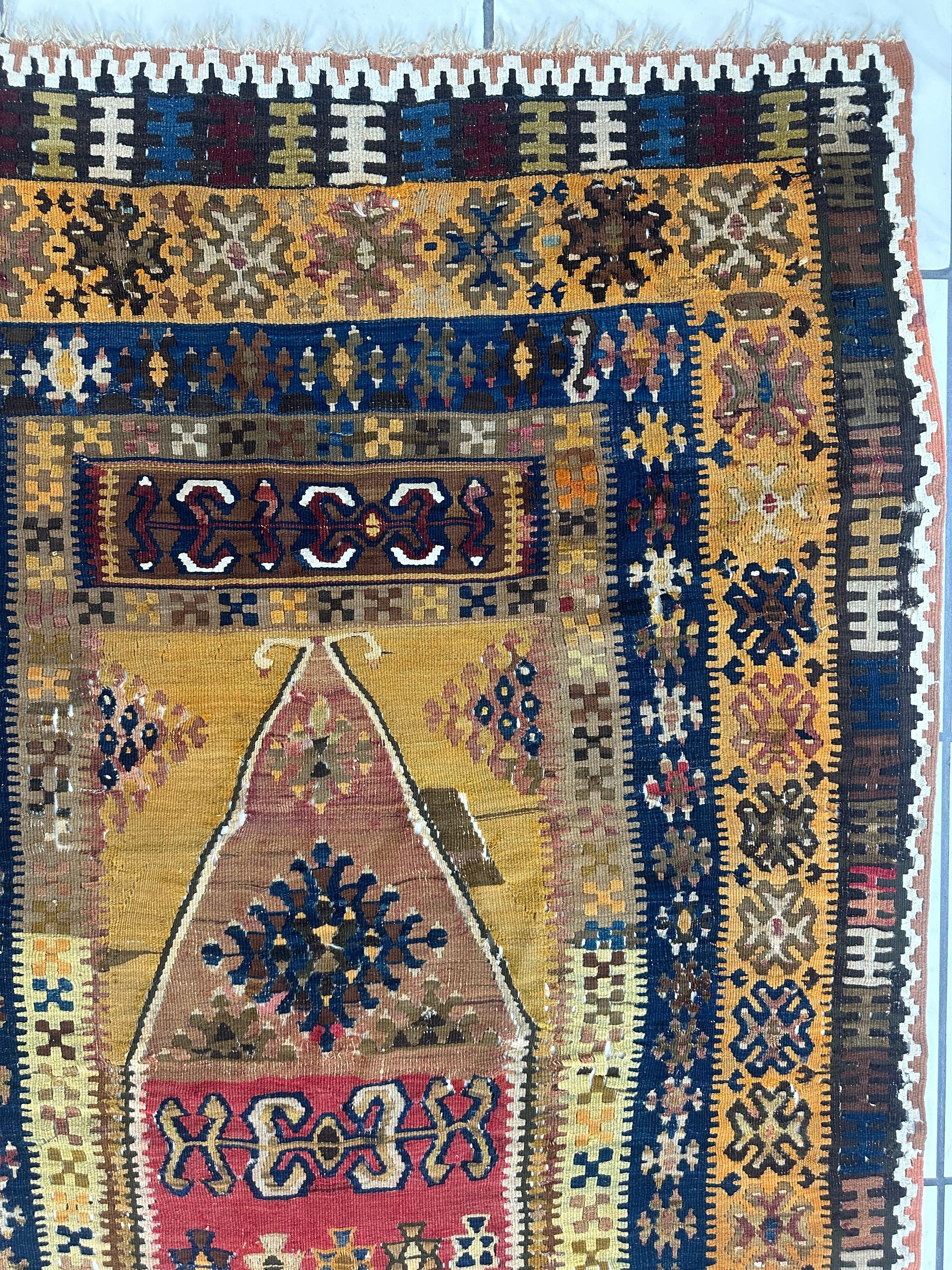 Antique Anatolian Wool Prayer Rug 4’ x 6’6” by Rugistan - product image 8 for Resin Society