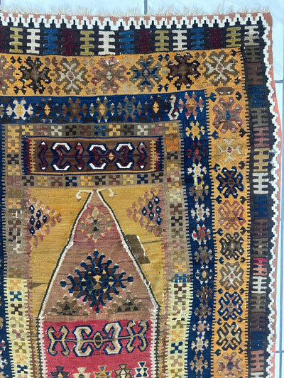 Antique Anatolian Wool Prayer Rug 4’ x 6’6” by Rugistan - product image 8 for Resin Society