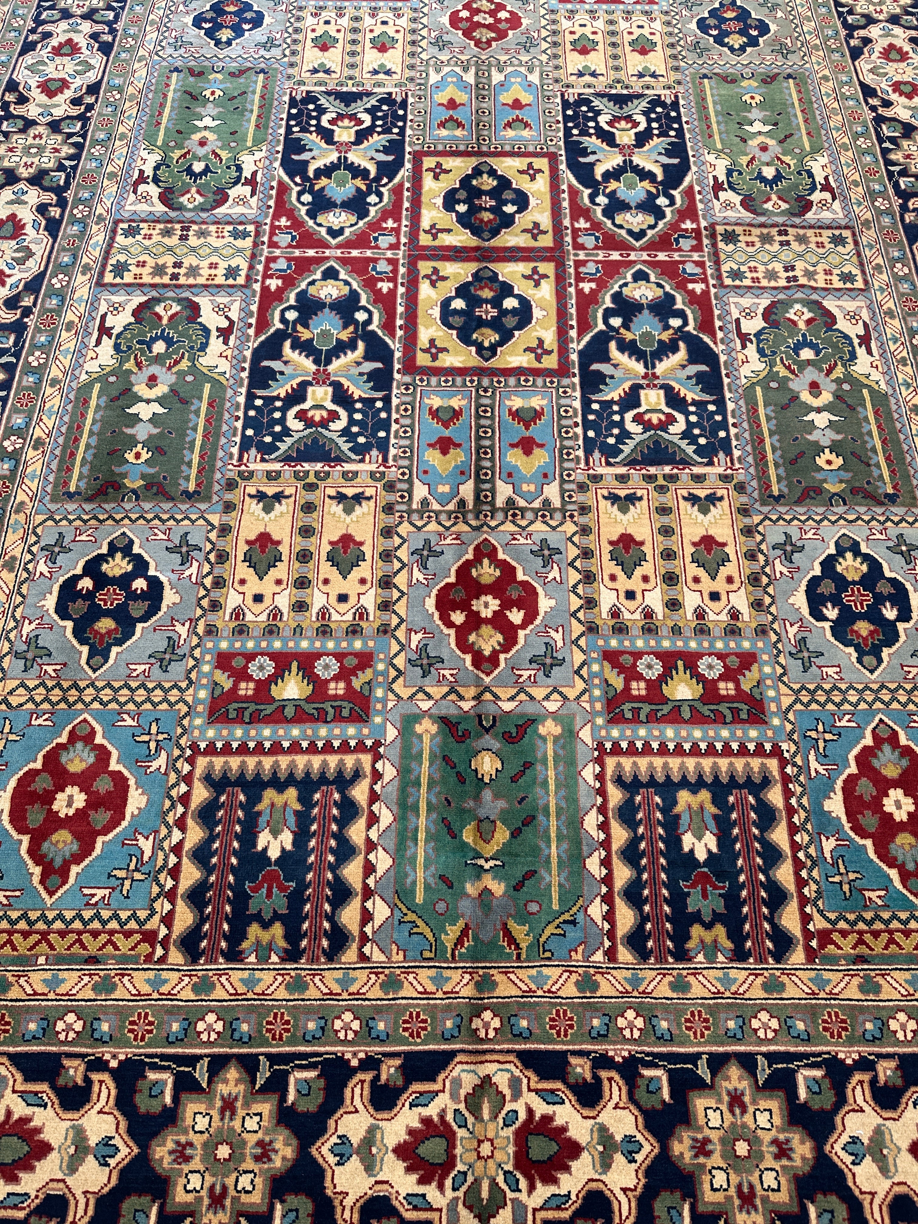 Hand-Knotted Afghani Bakhtiari Garden Rug by Rugistan - product image 5 for Resin Society