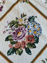 Handmade Needlepoint Floral Wool Rug – 9' 7" x 13' 5" – Vintage by Rugistan - product image 2 for Resin Society