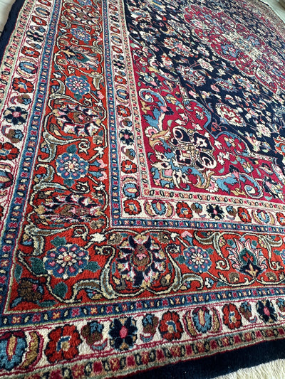 Persian Mashhad Hand Knotted Wool Area Rug 9’9” x 13’3” by Rugistan - product image 6 for Resin Society
