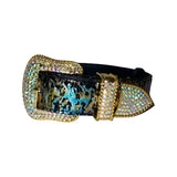 Close-up of Art Deco custom snake collar featuring Swarovski crystals and Italian hardware