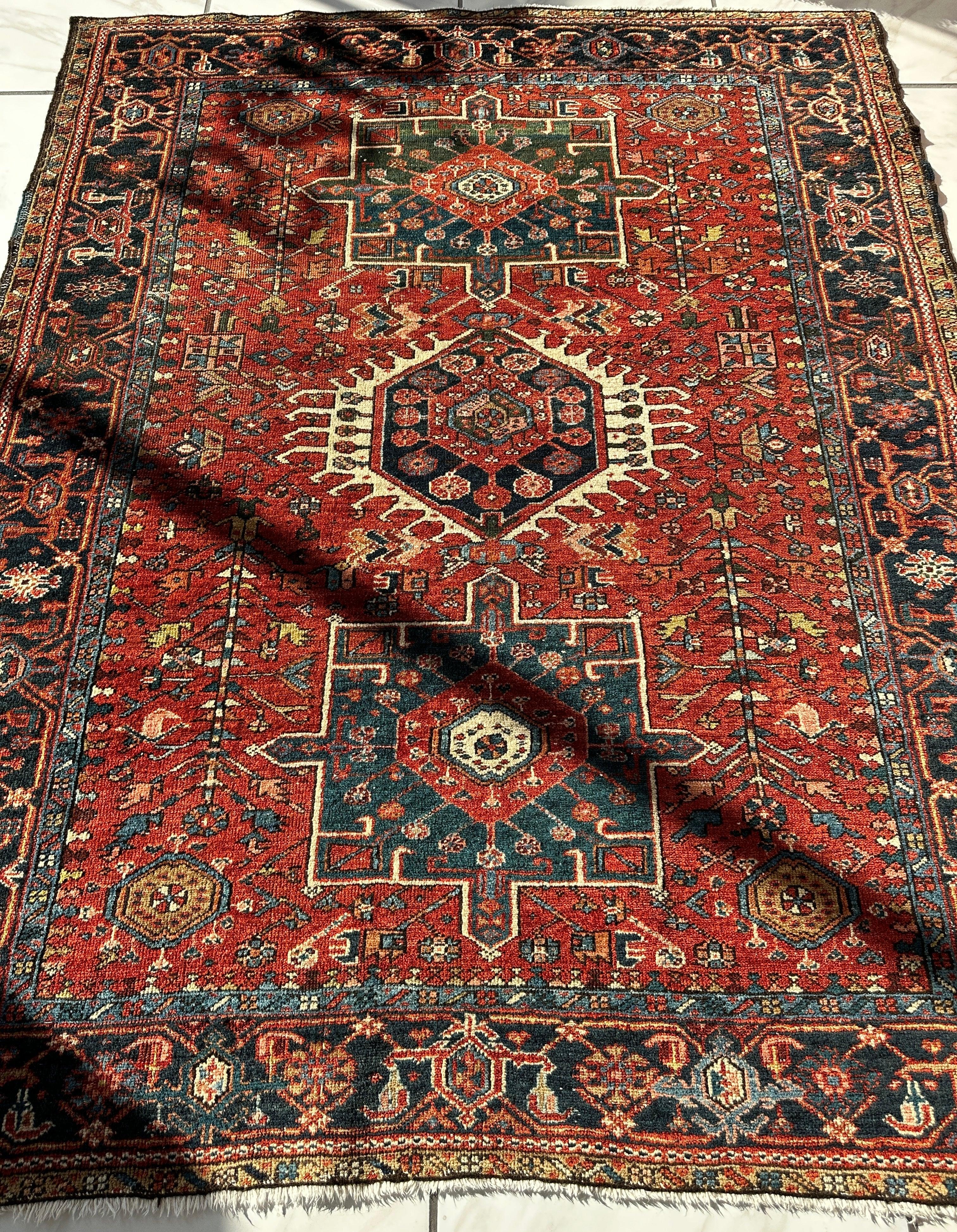 KARAJA Persian Antique Heriz Rug 4'9" x 6' by Rugistan - product image 17 for Resin Society