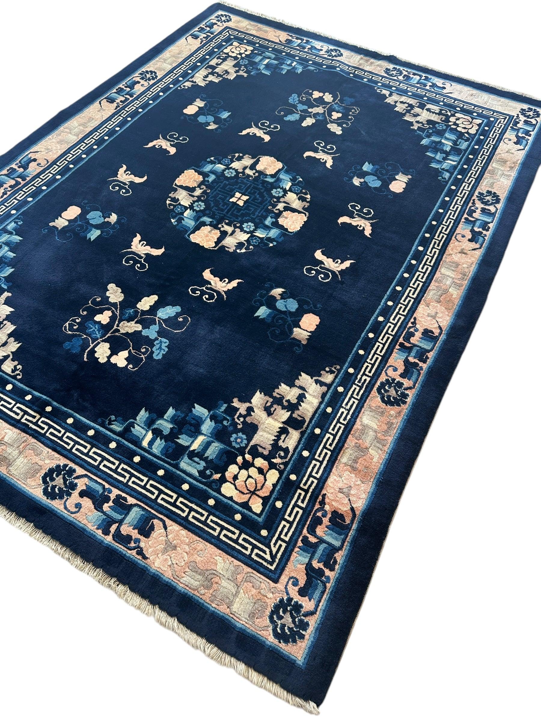 Hand-Knotted Antique Chinese Peking Wool Rug – 5’6” x 7’6” – Full Pile by Rugistan - product image 7 for Resin Society