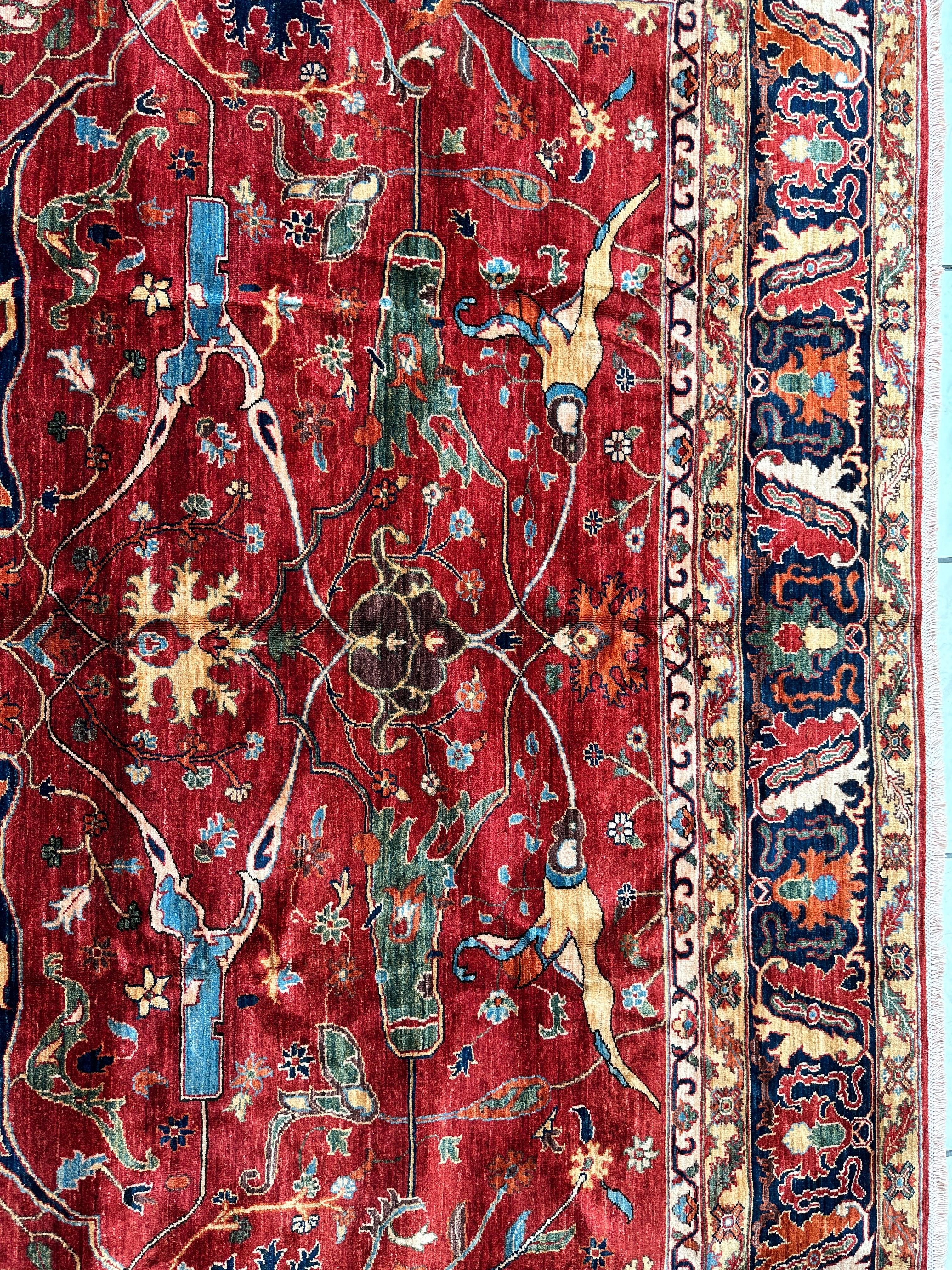 Hand-Knotted Afghani Bidjar Wool Rug – 9’x12’6” – Intricate Geometric & by Rugistan - product image 13 for Resin Society