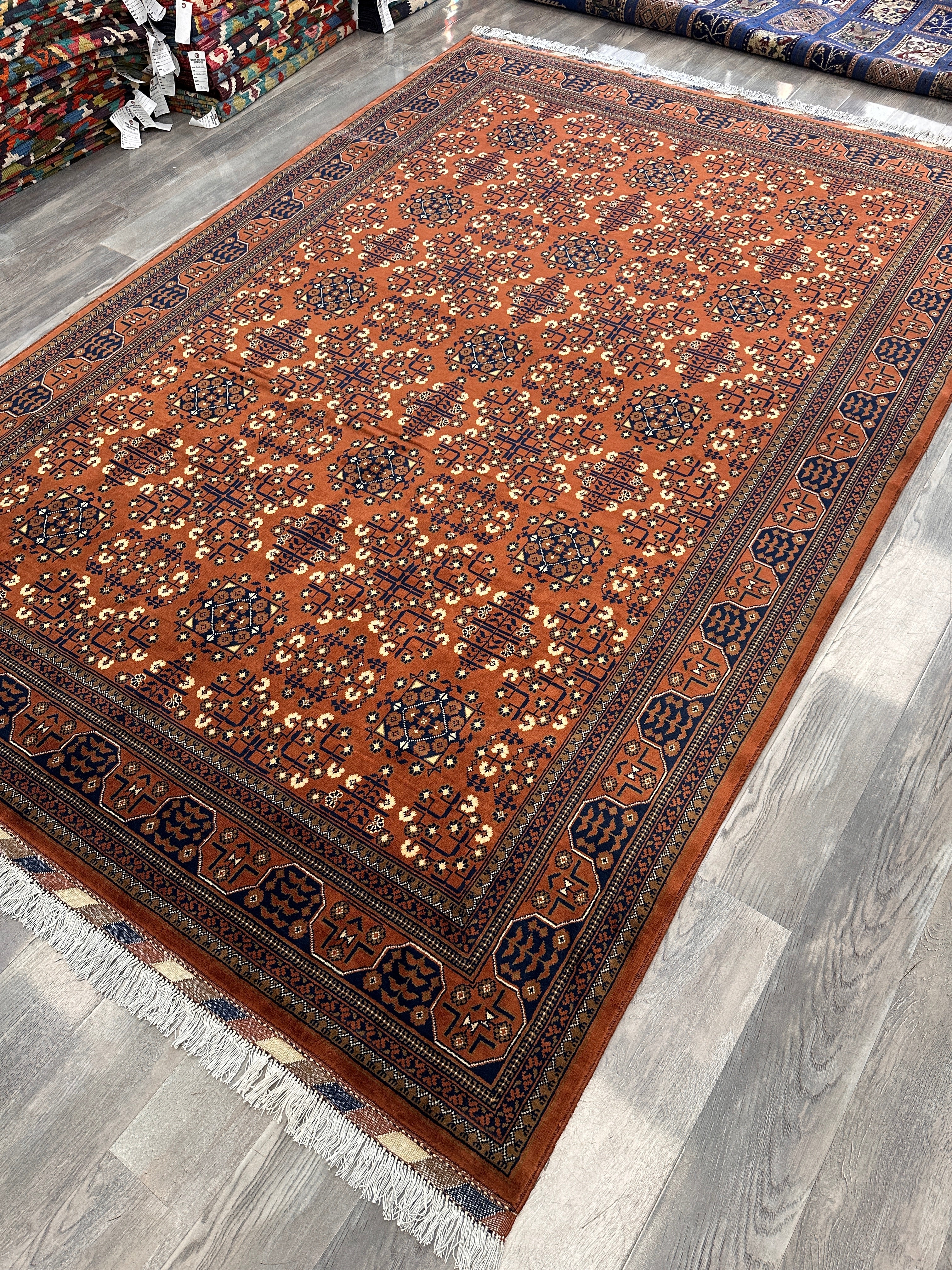 Hand-Knotted Afghani Bukharayi Rug by Rugistan - product image 5 for Resin Society