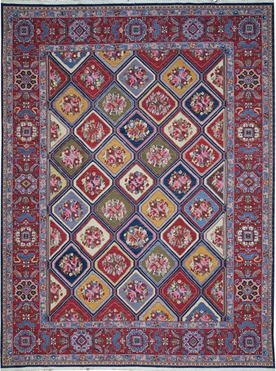 Handwoven Nourison Soumak SK43 Multicolor Area Rug – 8'5" x 11'7" – by Rugistan - main product image for Resin Society