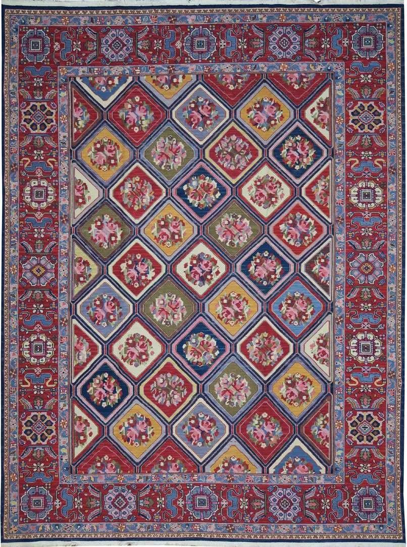 Handwoven Nourison Soumak SK43 Multicolor Area Rug – 8'5" x 11'7" – by Rugistan - main product image for Resin Society