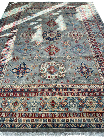 Hand-Knotted Afghani Kazak Wool Rug 8’11” x 11’10” by Rugistan - product image 3 for Resin Society