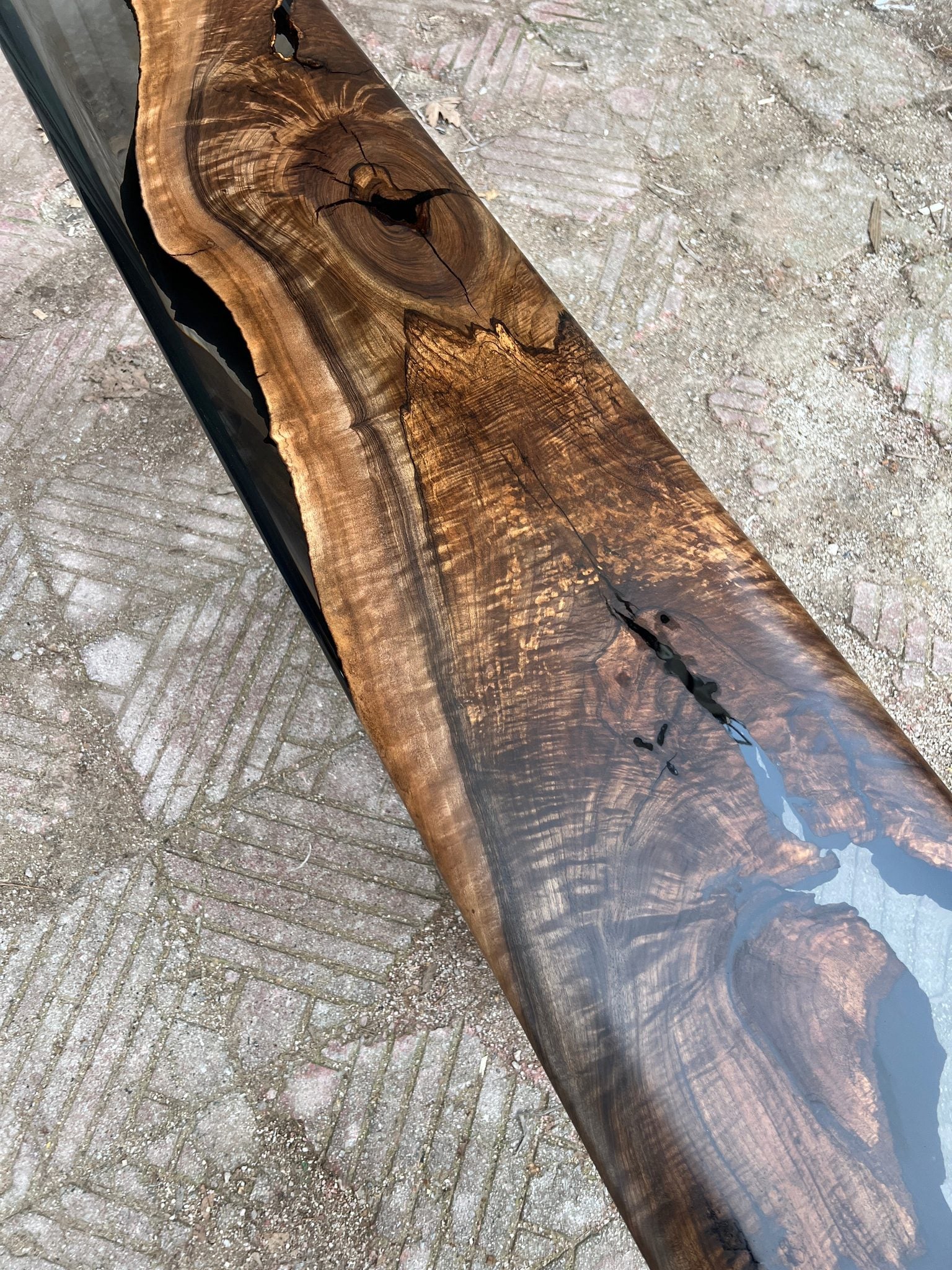 Handmade Solid Walnut Console Table for Entryway and Foyer by Gizz - product image 4 for Resin Society
