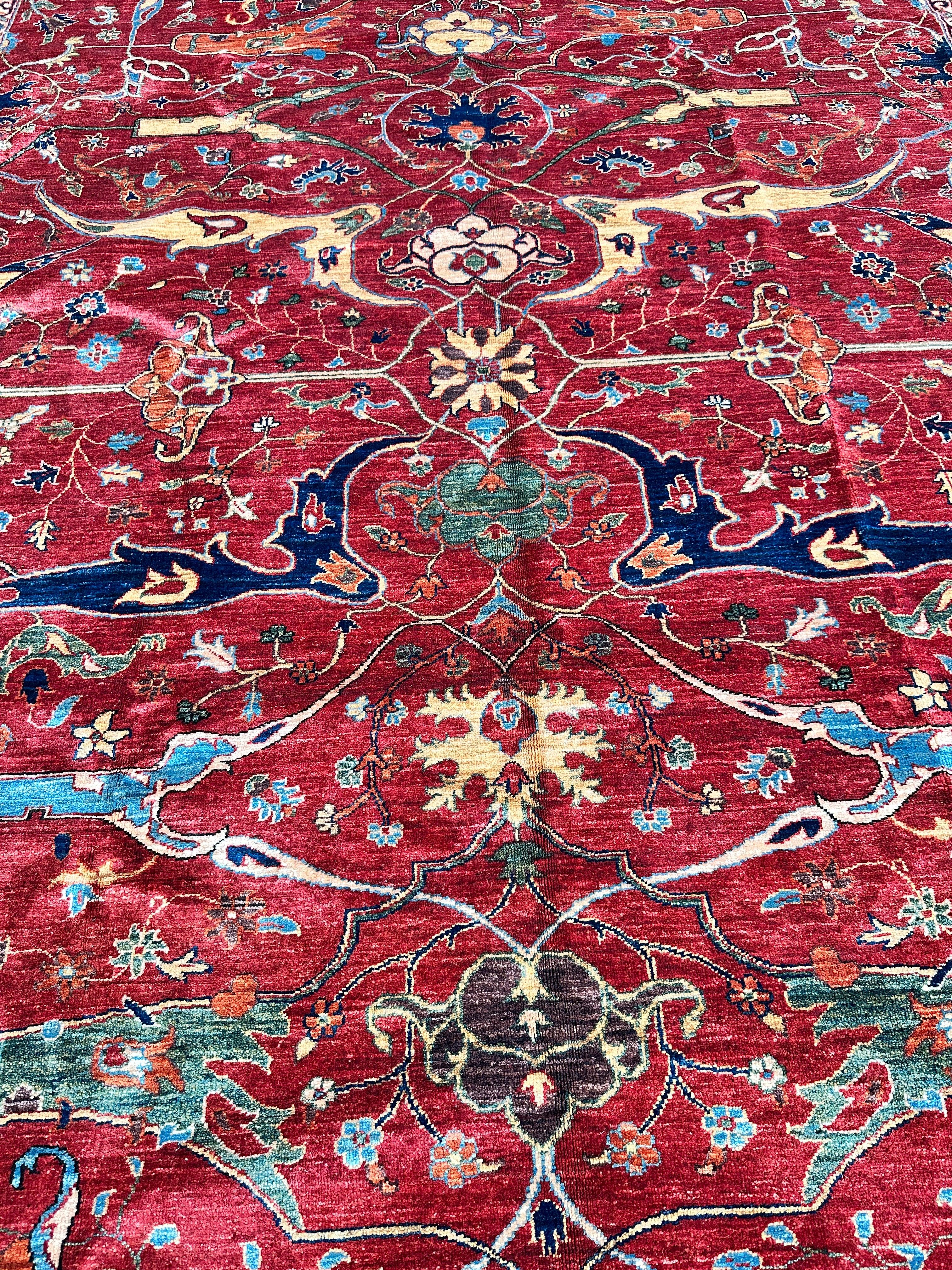 Hand-Knotted Afghani Bidjar Wool Rug – 9’x12’6” – Intricate Geometric & by Rugistan - product image 4 for Resin Society