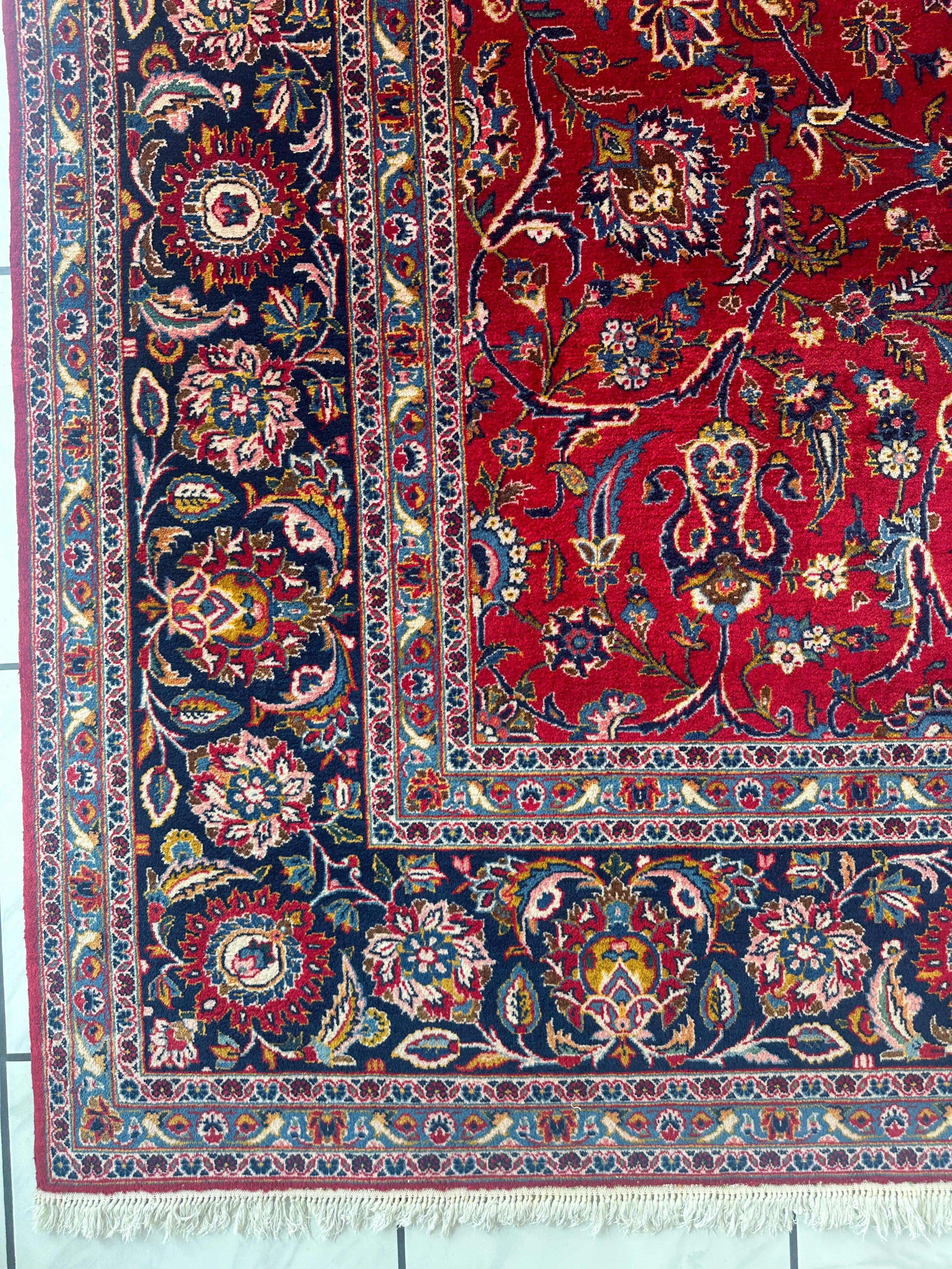 Incredible Persian Kashan All Over Wool Rug 10’2” x 14’ by Rugistan - product image 8 for Resin Society