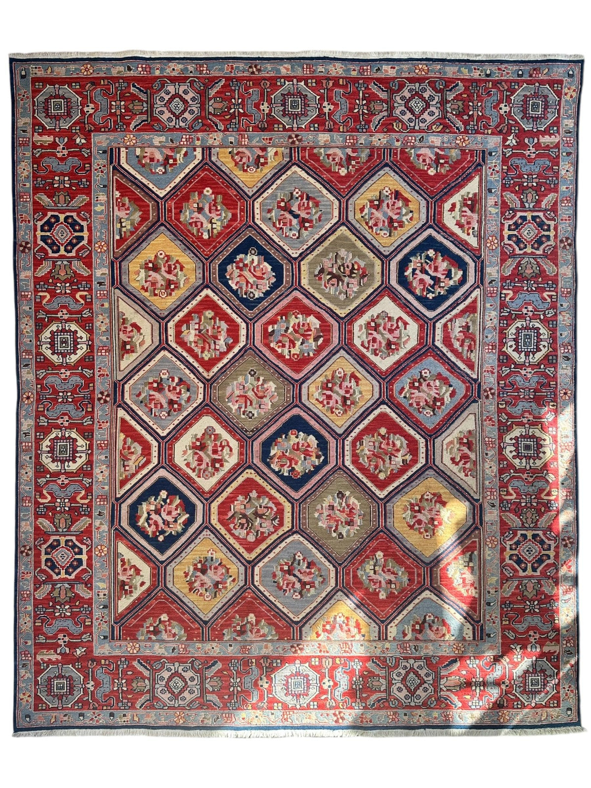 Handwoven Nourison Soumak SK43 Multicolor Area Rug – 7'8" x 9'11" – by Rugistan - main product image for Resin Society