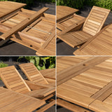 Julien FSC Certified Teak Wood Outdoor Patio Extendable Dining Set by LifestyleGarden US - product image 3 for Resin Society